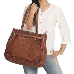 ALICIA Structured Bag Large Weave Bag Tote See video